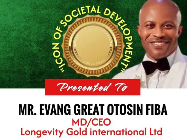 Great Otosin Honored with “Icon of Societal Development” Excellence Award by NANNs